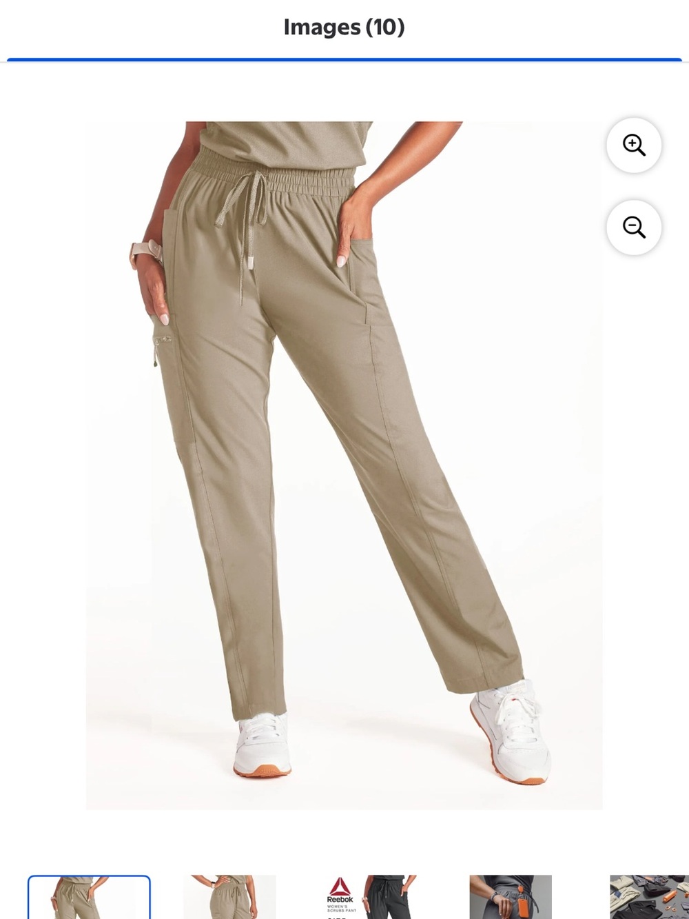 Reebok Women's Taupe Drawstring Track Pants